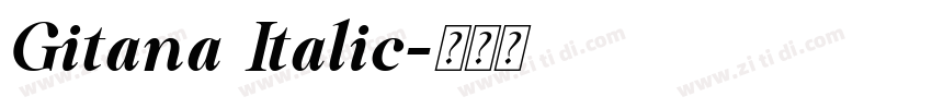 Gitana Italic字体转换